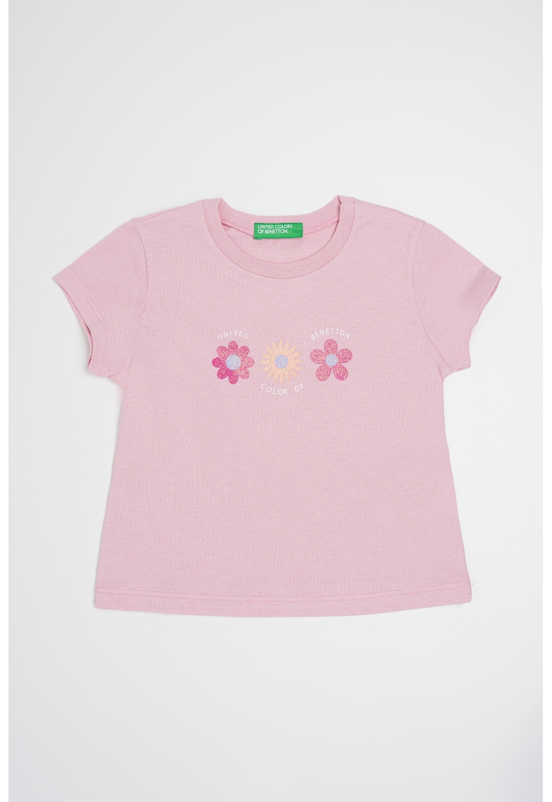 Tricou cu decolteu la baza gatului - Roz