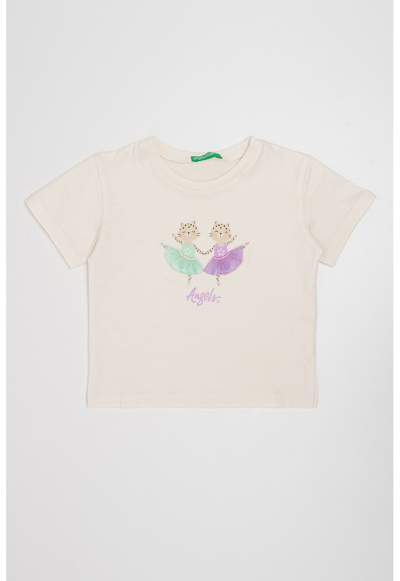 Tricou cu decolteu la baza gatului - Roz pal