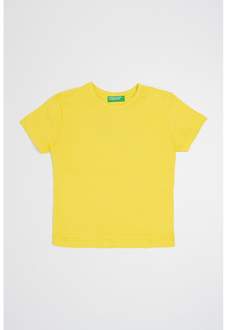 Tricou cu decolteu la baza gatului si imprimeu pe partea din spate