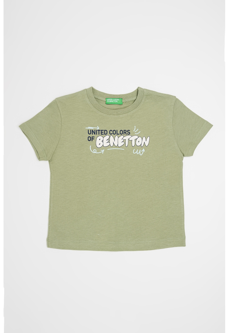Tricou de bumbac cu imprimeu logo - Kaki
