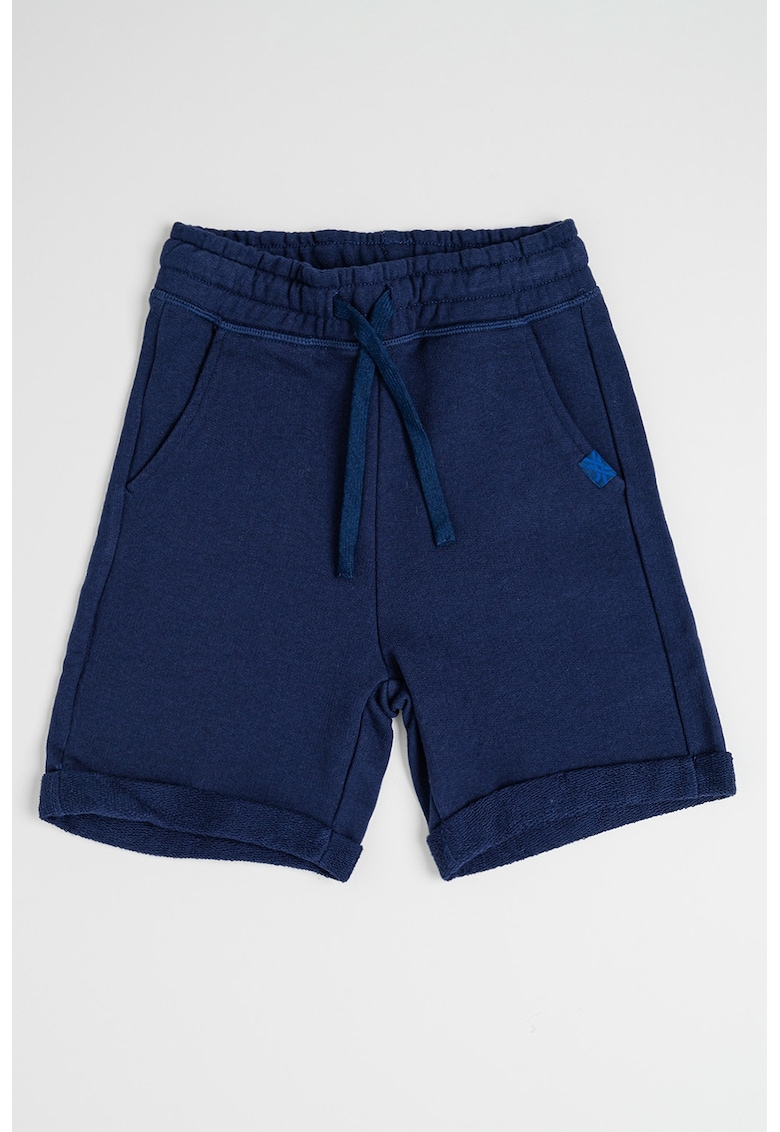 Pantaloni scurti de bumbac cu talie ajustabila - Bleumarin
