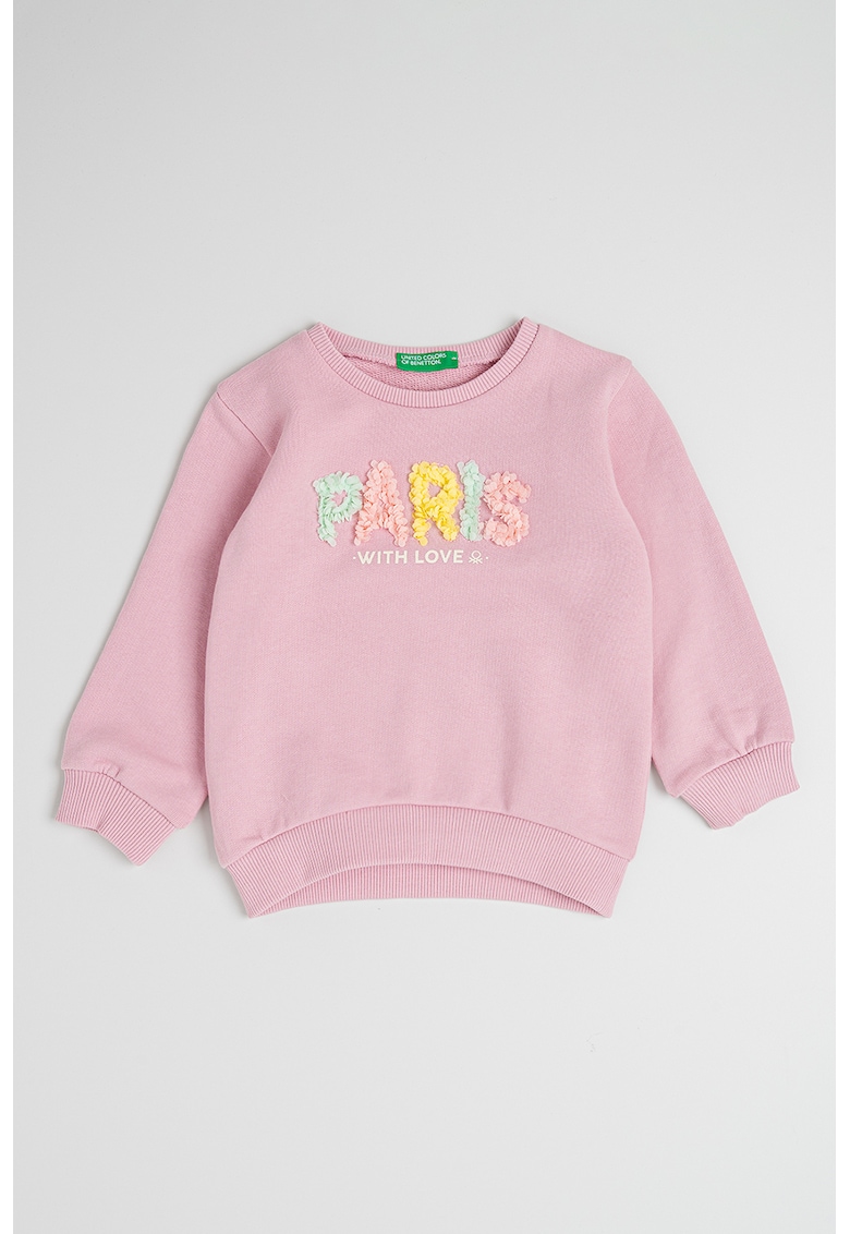 Bluza de trening din bumbac cu detalii texturate