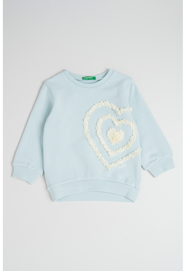 Bluza de trening din bumbac cu detalii texturate