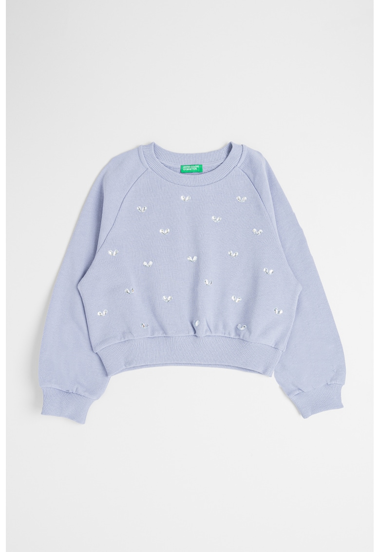 Bluza sport cu inimi - Argintiu/Lila pal