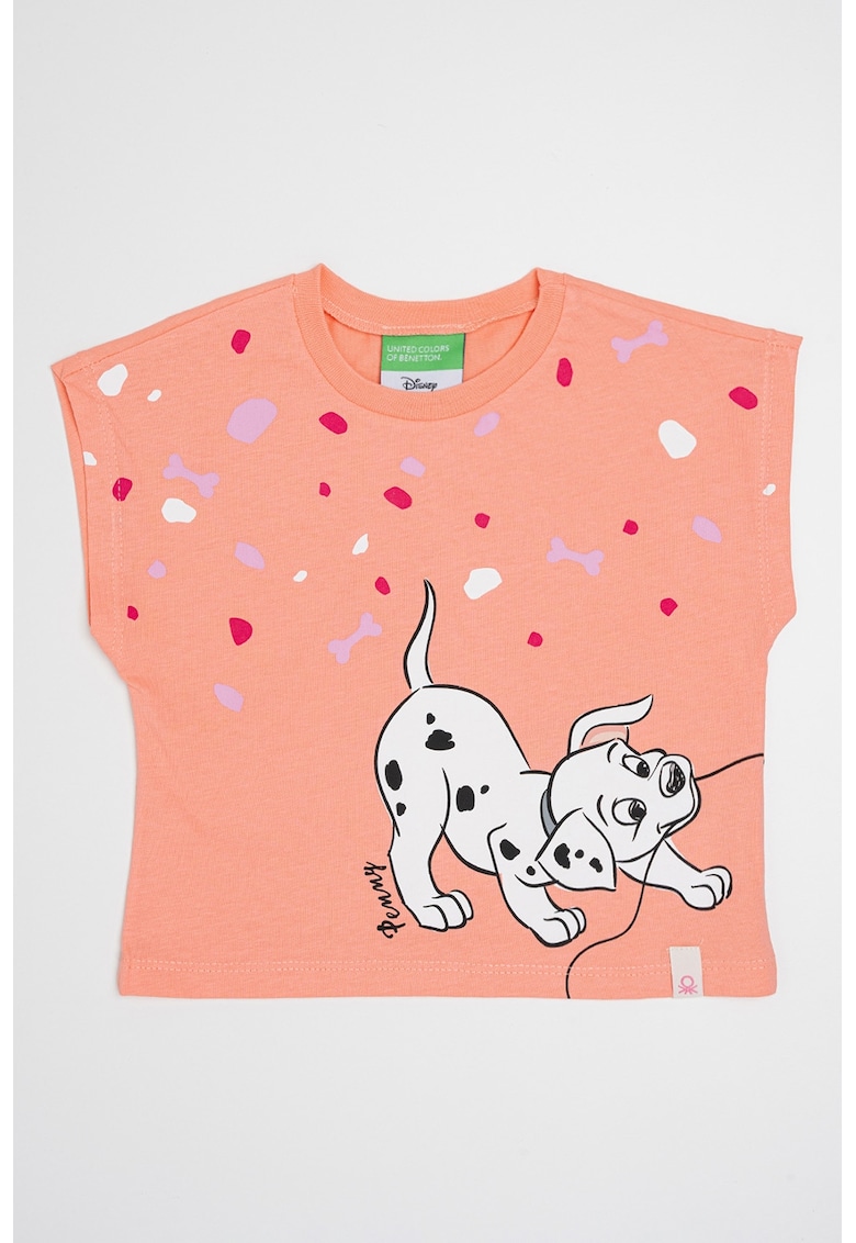 Tricou de bumbac cu imprimeu cu desene