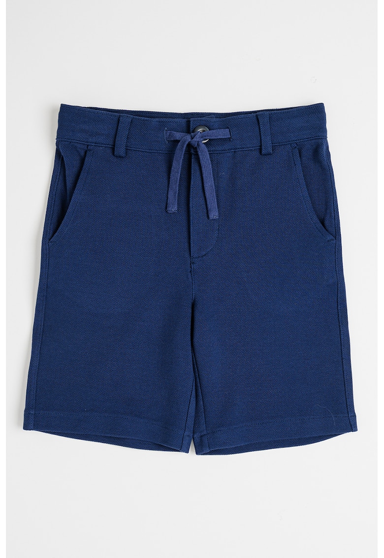 Pantaloni scurti texturati cu talie ajustabila