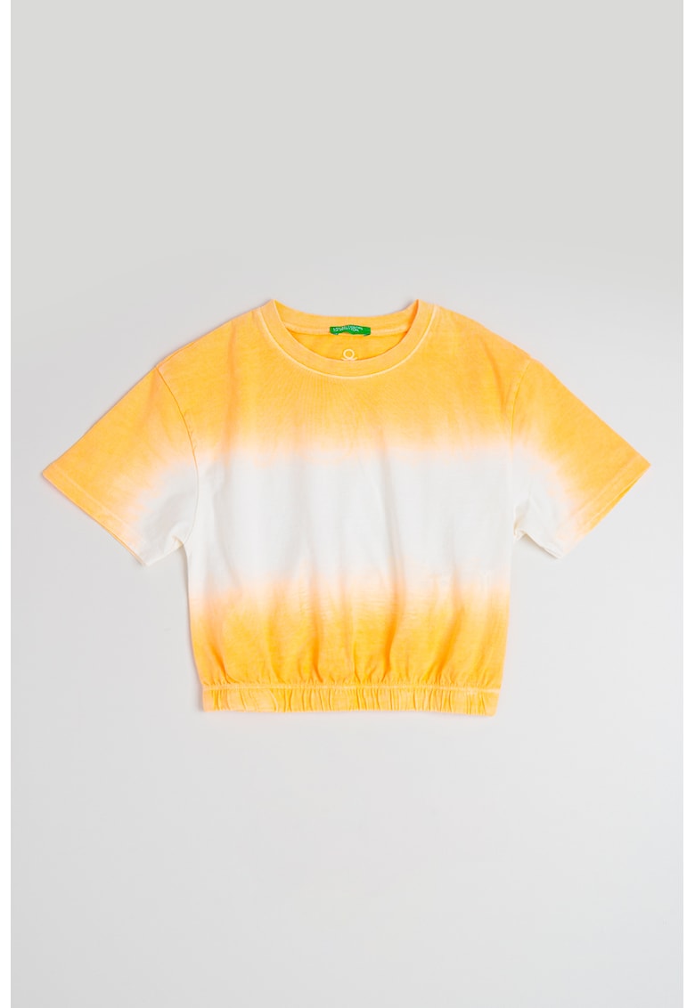 Tricou cu model tie-dye si terminatie elastica