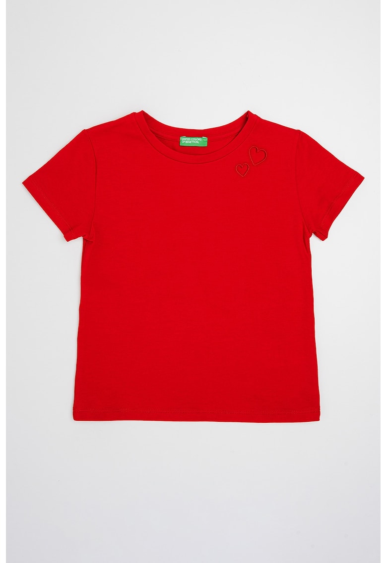 Tricou din amestec de bumbac cu detalii brodate