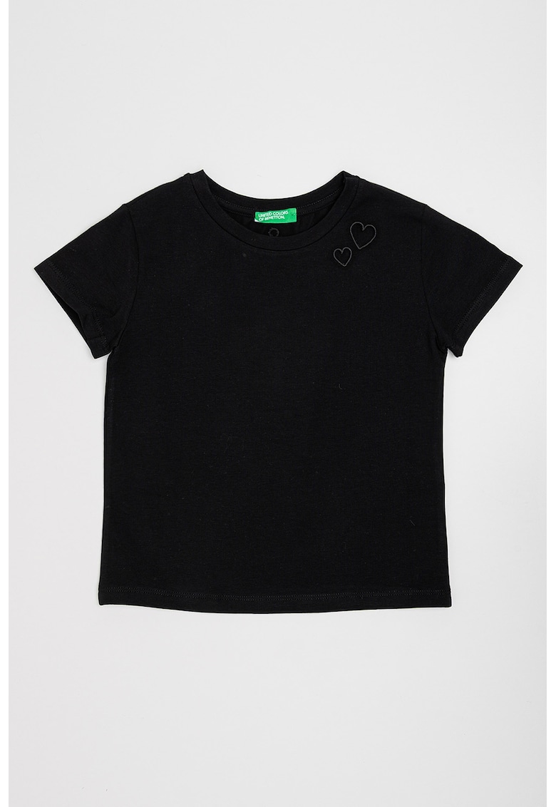 Tricou din amestec de bumbac cu detalii brodate