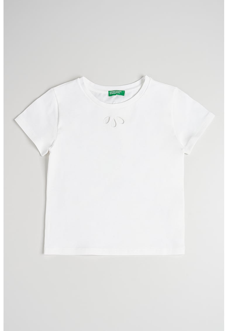 Tricou din amestec de bumbac cu detalii brodate