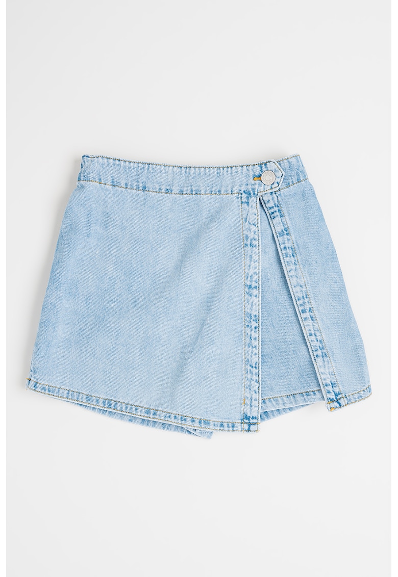 Fusta-pantalon de denim - Albastru deschis