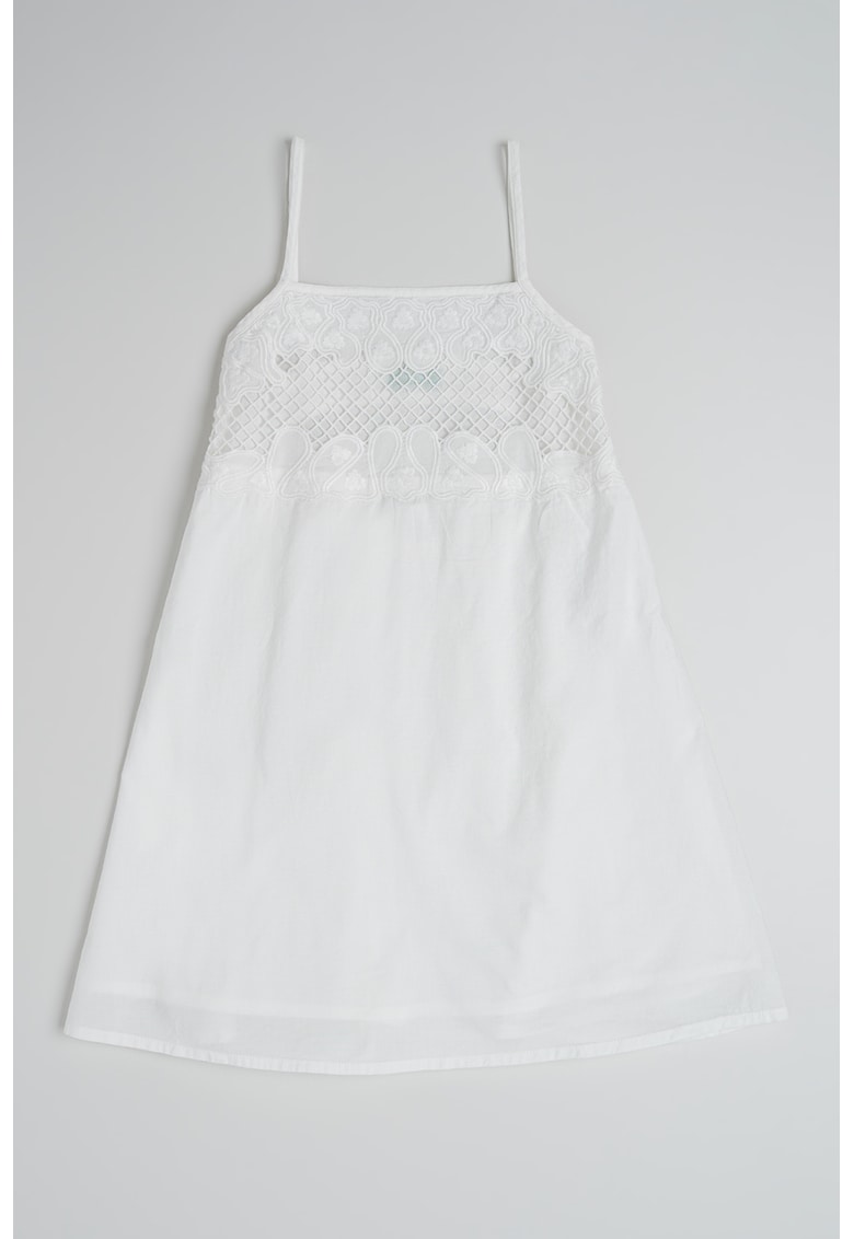 Rochie de bumbac cu decolteu patrat