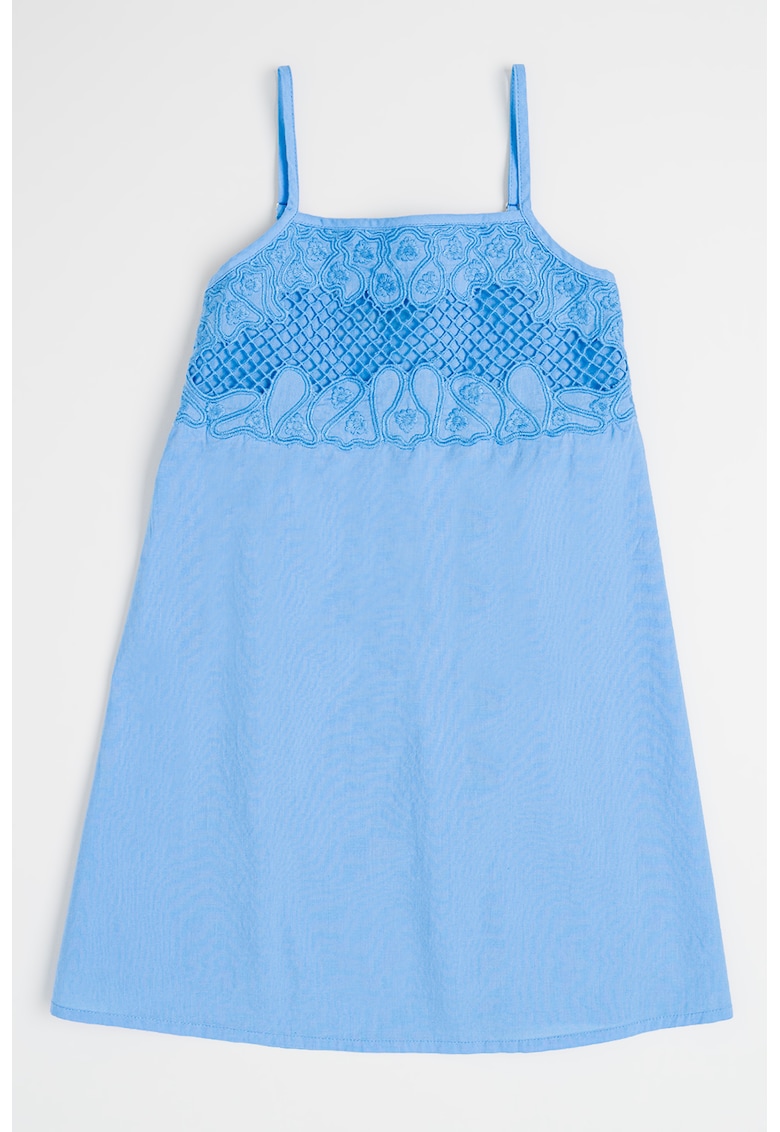 Rochie de bumbac cu decolteu patrat