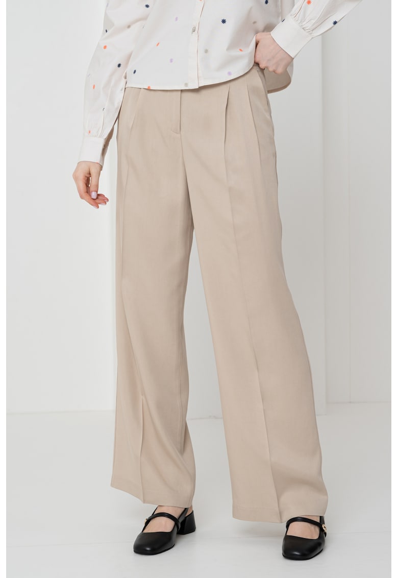Pantaloni din lyocell cu croiala ampla