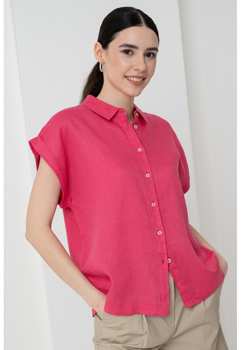 Camasa de in cu maneci scurte Camasa de in cu maneci scurte