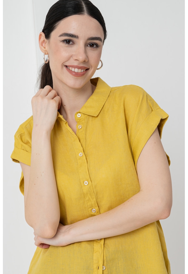 Camasa de in cu maneci scurte Camasa de in cu maneci scurte