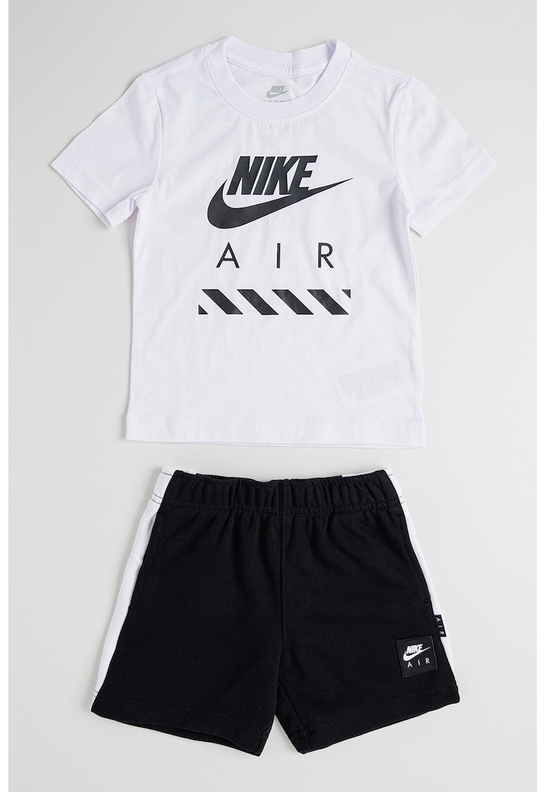 Set de tricou si pantaloni scurti cu imprimeu logo - 2 piese Set de tricou si pantaloni scurti cu imprimeu logo - 2 piese