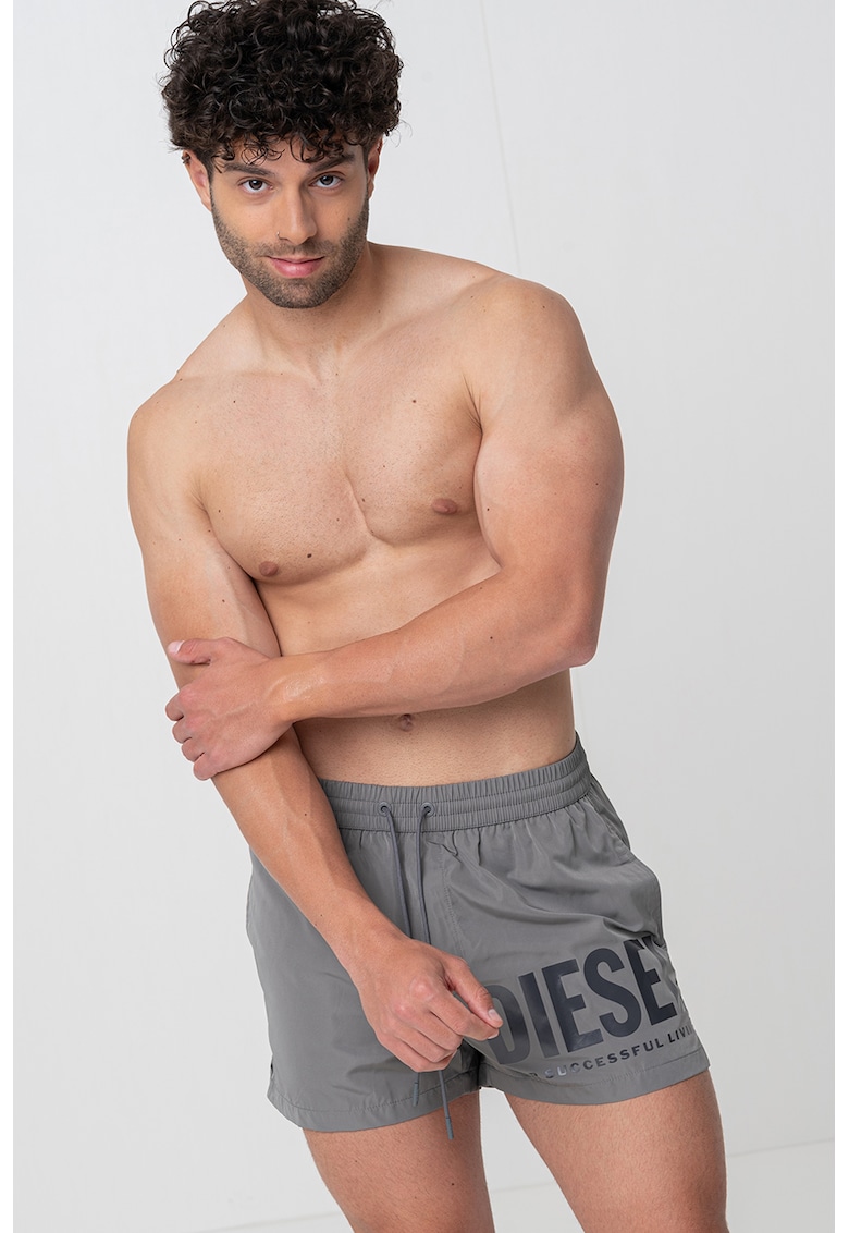 Pantaloni scurti de baie Mario - Negru/Gri inchis