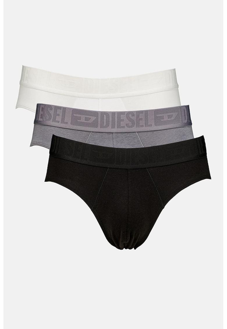 Set de chiloti din amestec de lyocell cu banda logo in talie - 3 Perechi