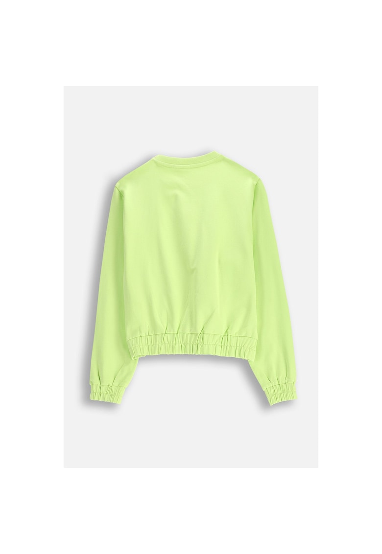 Bluzon modern cu fermoar - Verde praz