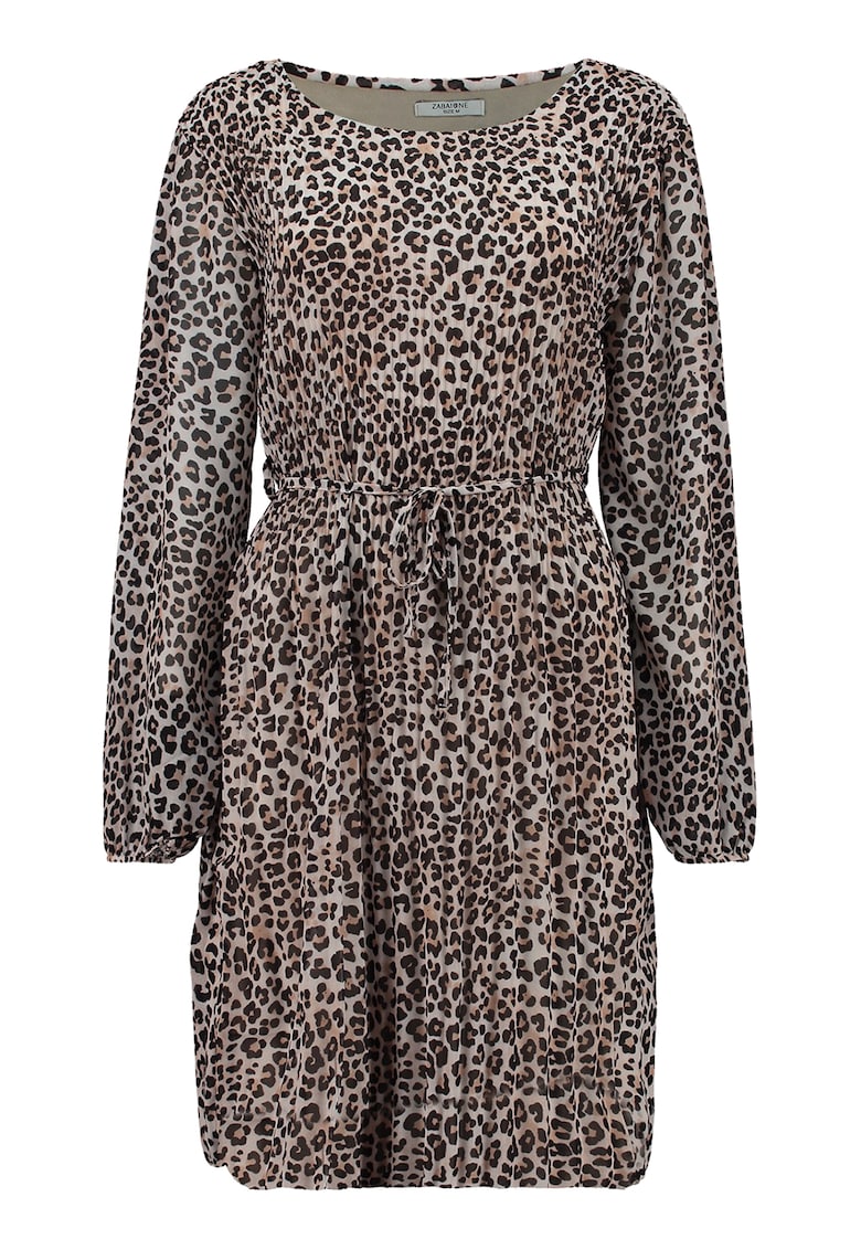 Rochie cu animal print si cordon Rochie cu animal print si cordon