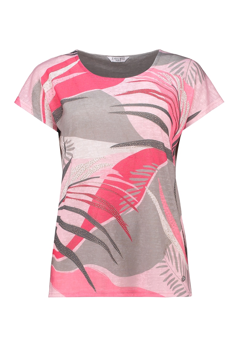 Tricou cu model colorblock pe fata