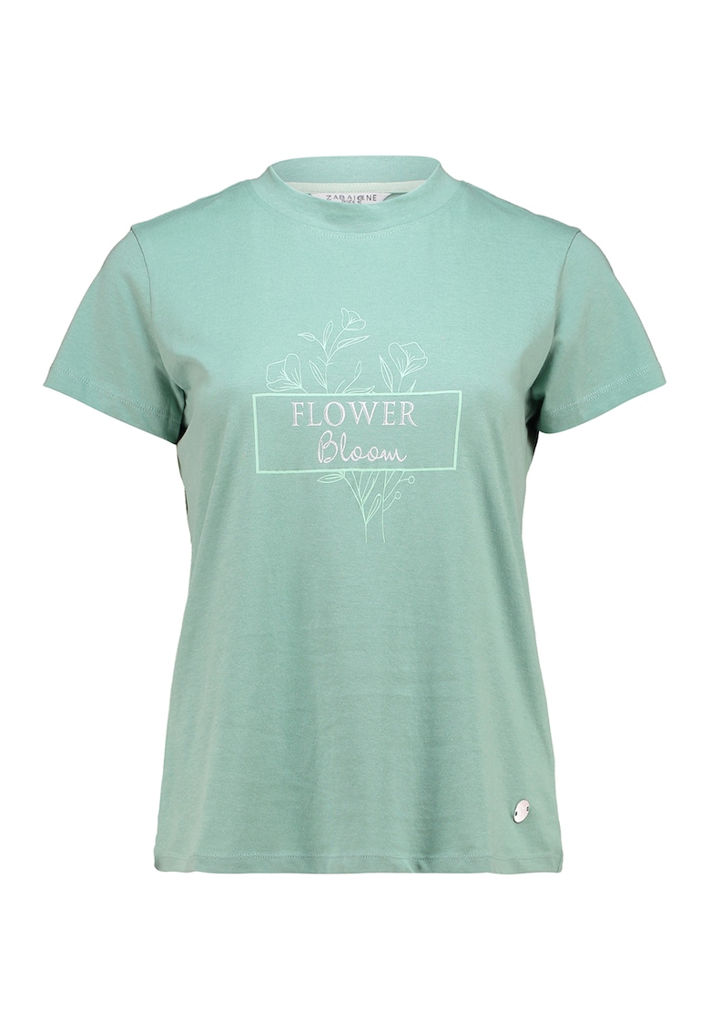 Tricou cu imprimeu grafic - Verde menta