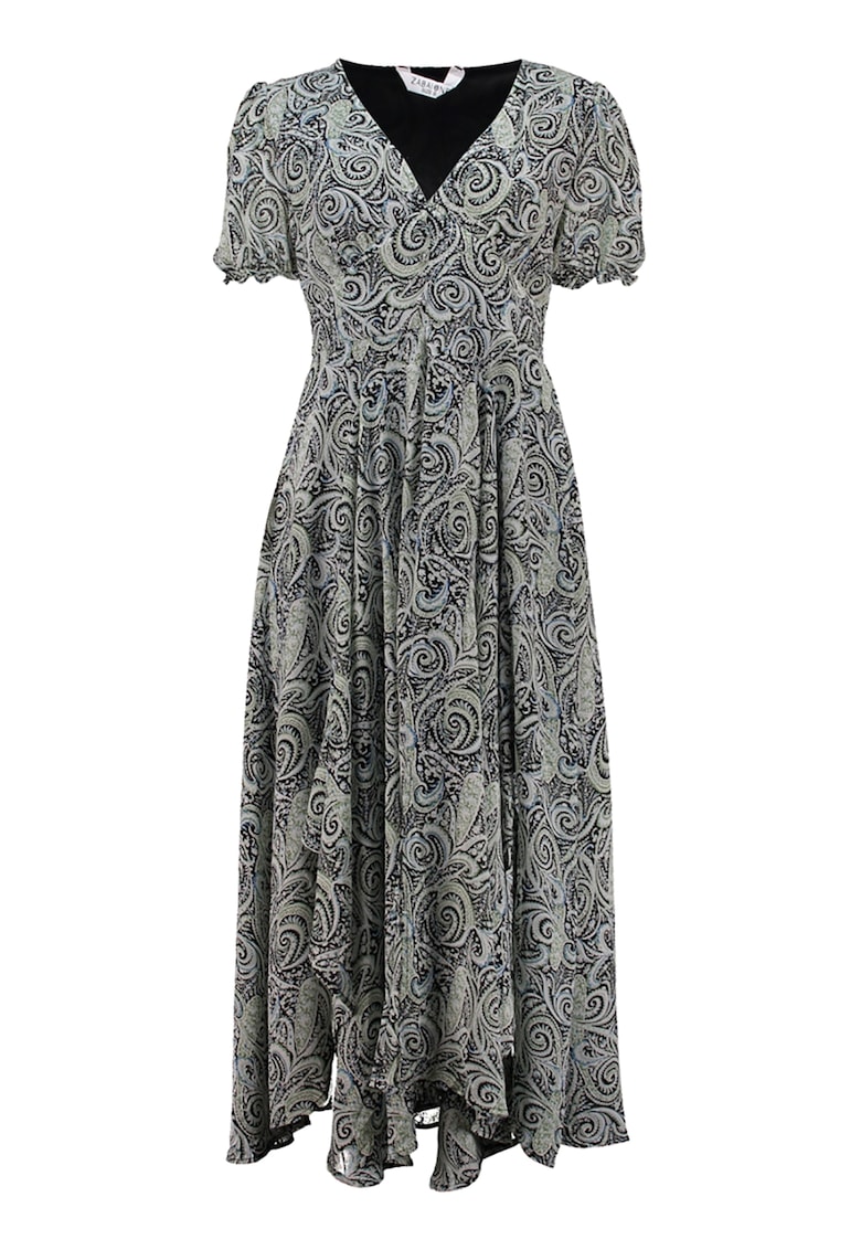 Rochie cu imprimeu si decolteu in V