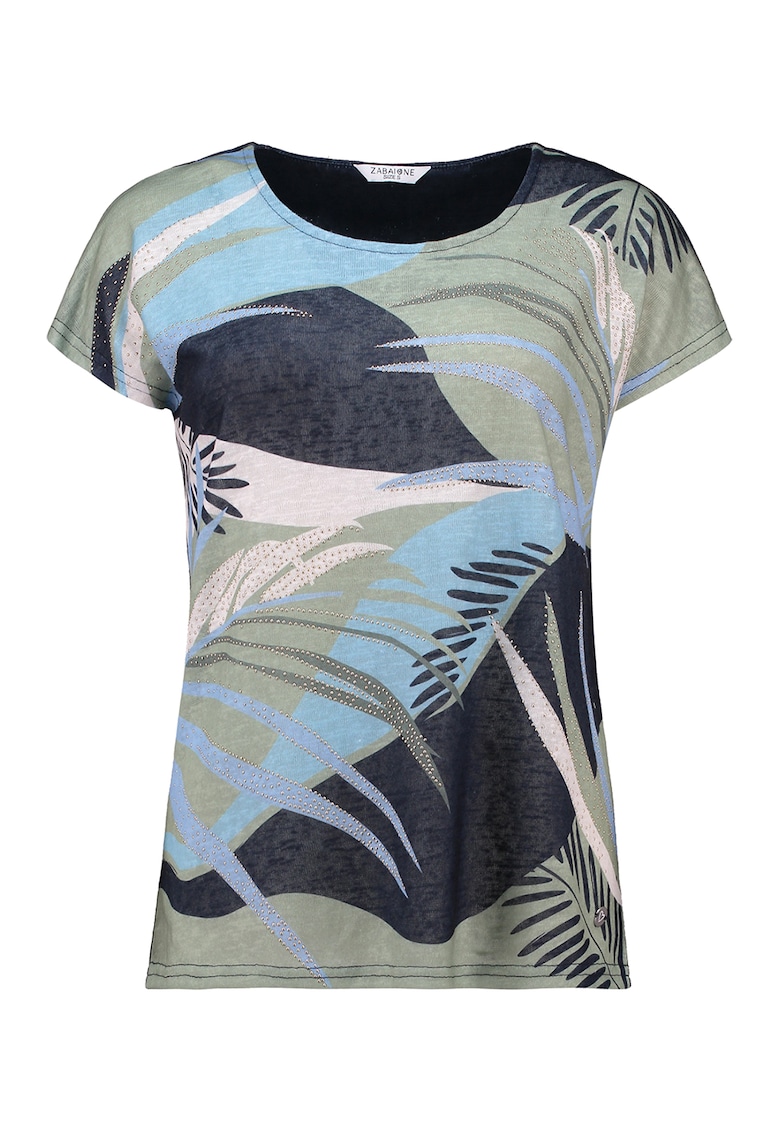 Tricou cu model colorblock pe fata