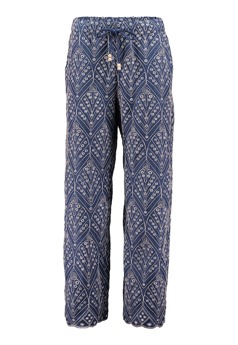 Pantaloni cu imprimeu si snur