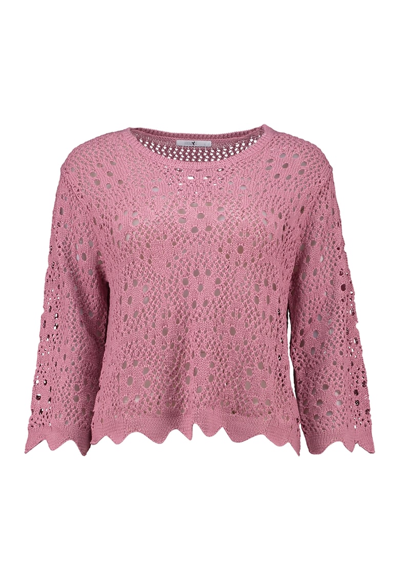 Pulover cu decupaje si decolteu la baza gatului Pulover cu decupaje si decolteu la baza gatului