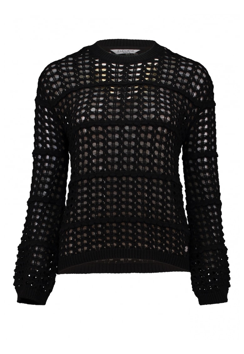 Pulover cu decolteu la baza gatului si perforatii