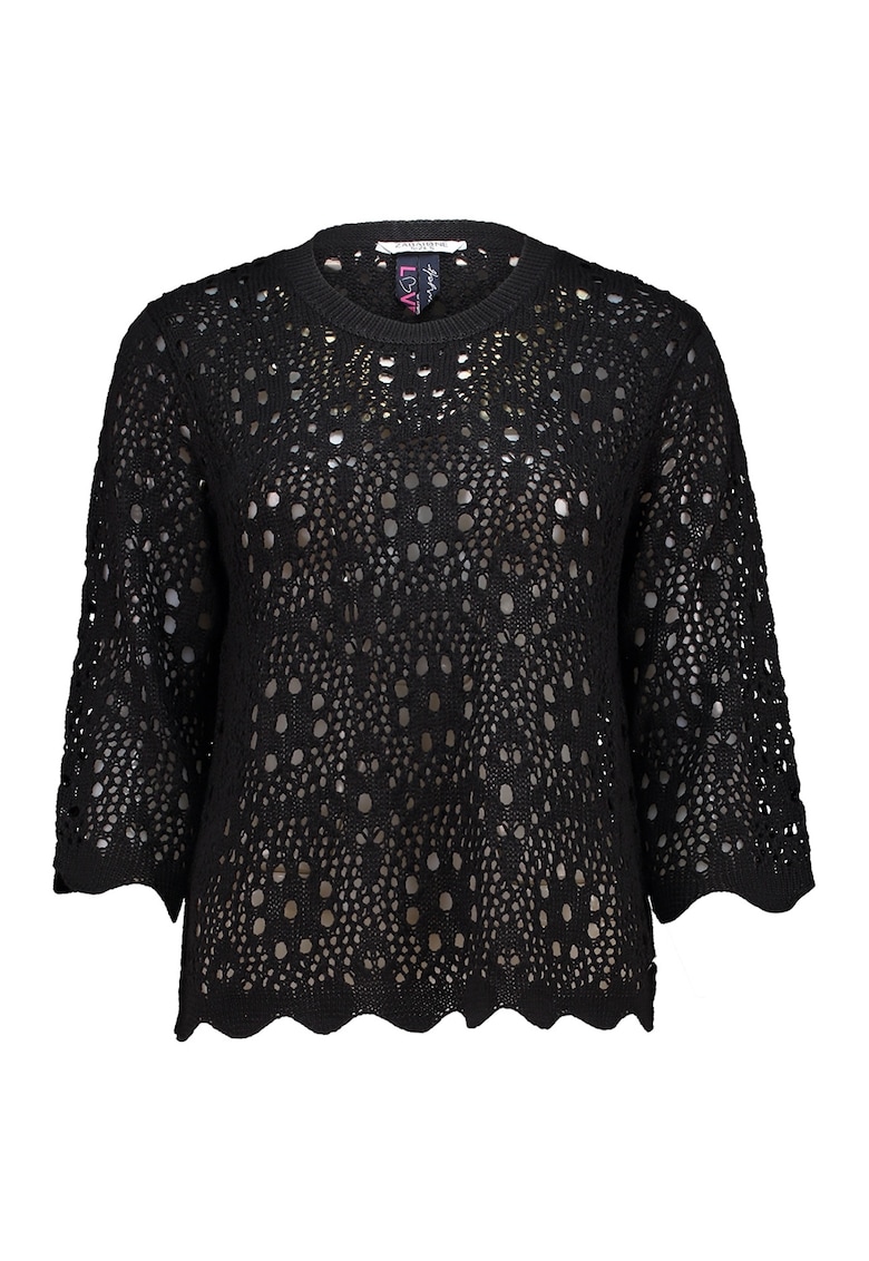 Bluza cu decolteu la baza gatului - cu decupaje