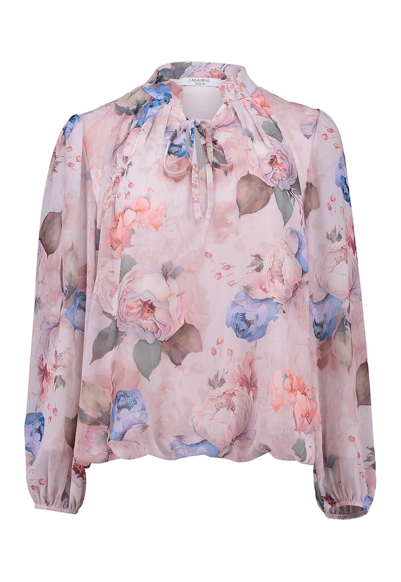 Bluza cu model floral - Roz deschis/Alb murdar