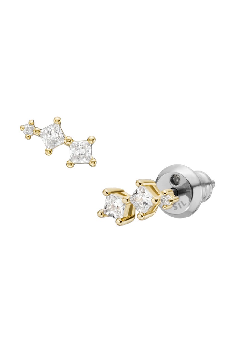 Cercei cu tija si zirconia