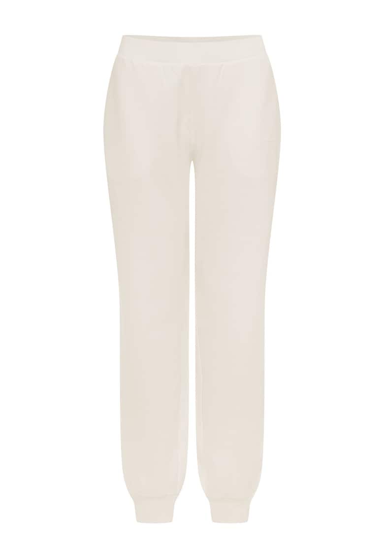 Pantaloni dama Mavere - Bumbac - Alb crem - Alb crem