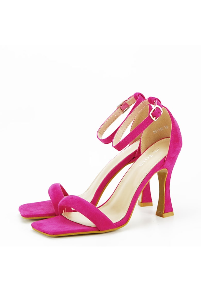 Sandale fucsia elegante cu toc conic H8-280 131 15049