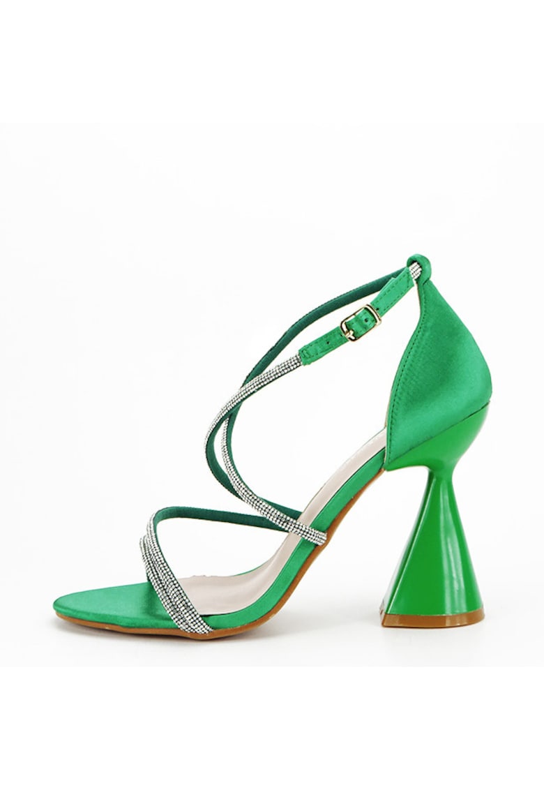 Sandale verzi elegante cu toc conic BD116 130 15005 - Verde