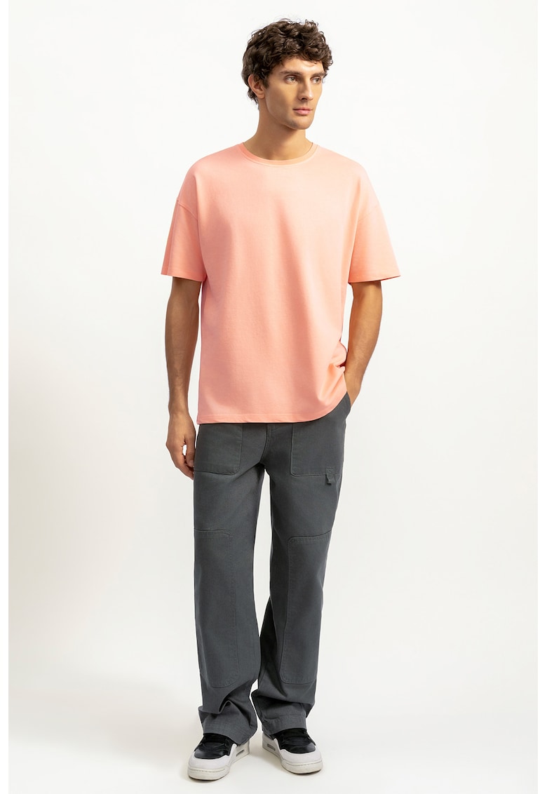 Tricou lejer unisex cu maneci cazute - Piersica