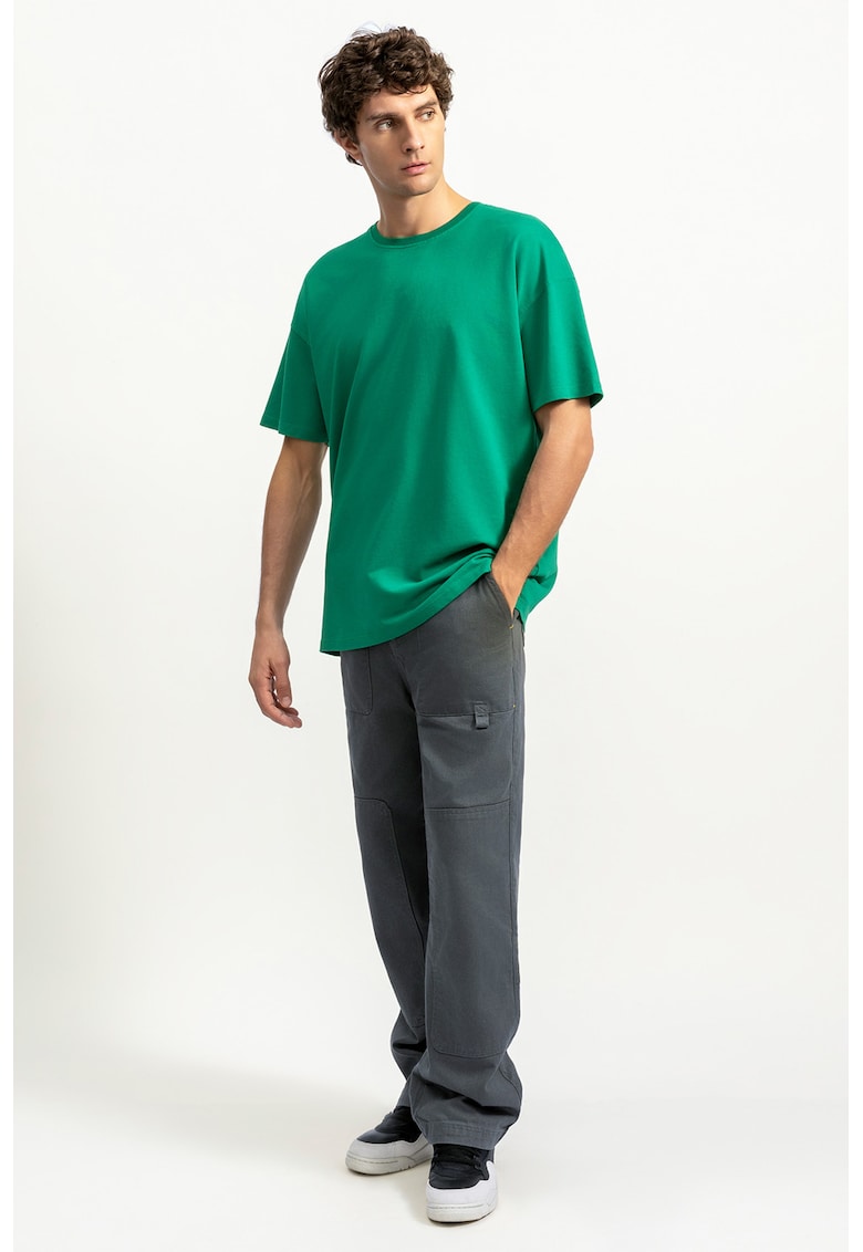 Tricou lejer unisex cu maneci cazute - Verde