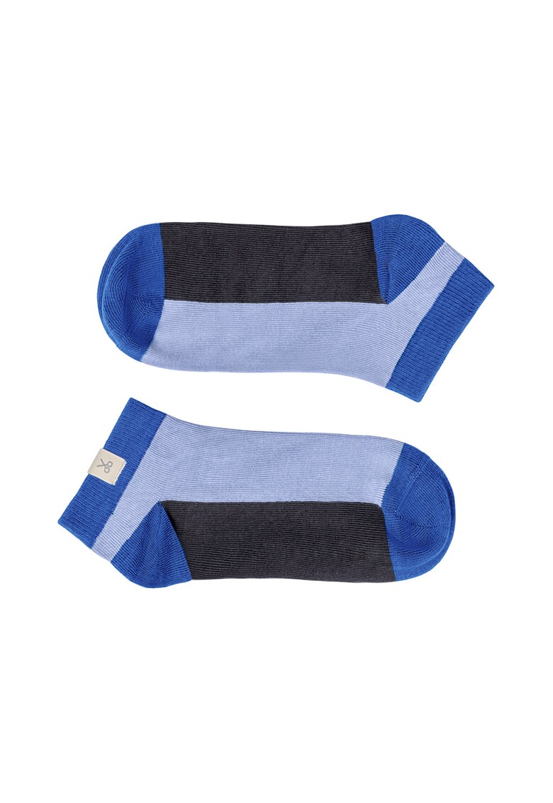 Set de sosete unisex pana la glezna - 2 perechi - Albastru pastel/Albastru inchis