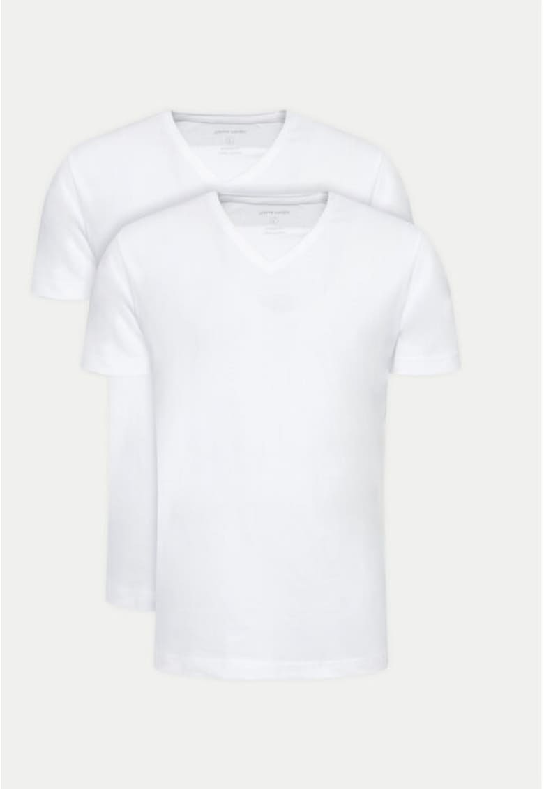 Set 2 tricouri barbati -  304463242 - Bumbac - Alb