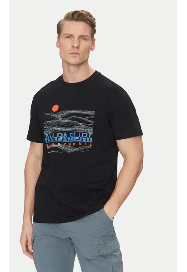 Tricou barbati - 305102768 - Bumbac - Negru