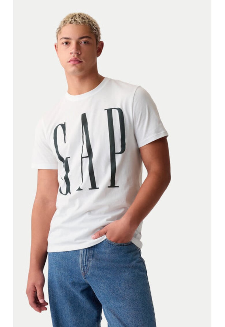 Gap Tricou barbati - 304986574 - Bumbac - Alb - Alb