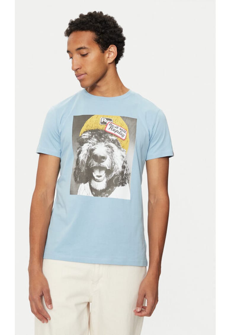 Tricou barbati - 304398131 - Bumbac - Albastru Tricou barbati - 304398131 - Bumbac - Albastru