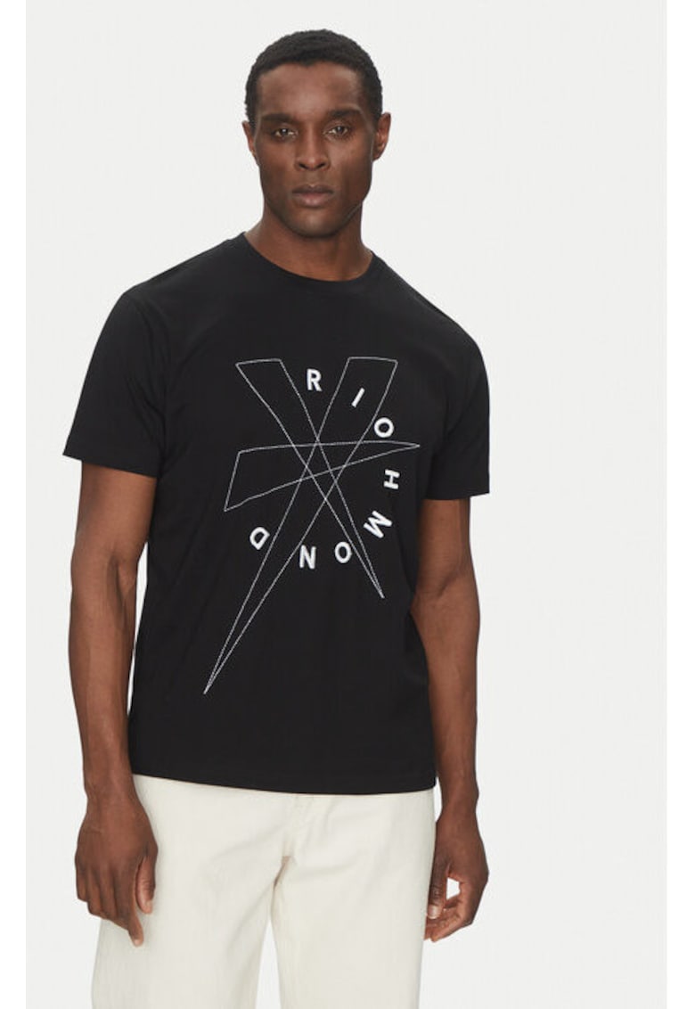 Tricou barbati - 305347862 - Bumbac - Negru