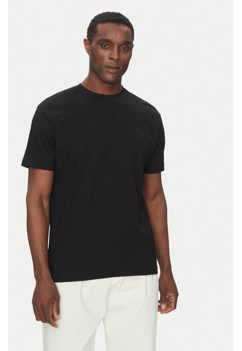 Tricou barbati - 305347848 - Bumbac - Negru