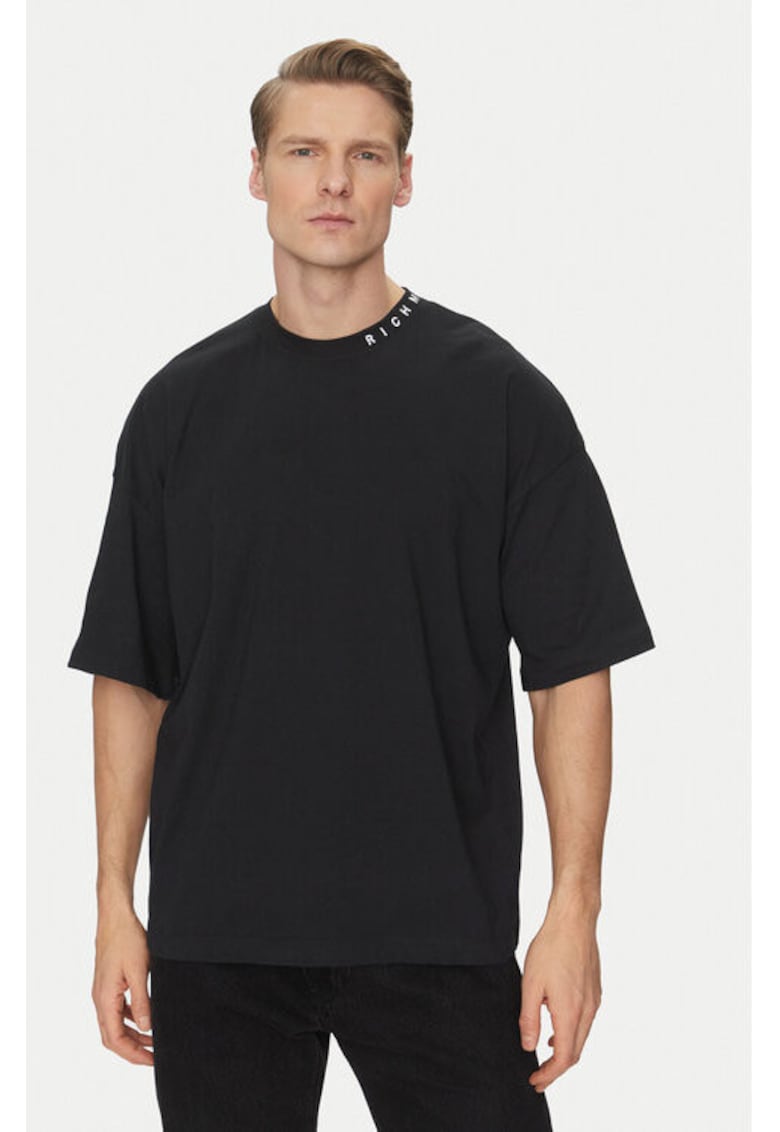 Tricou barbati - 304370762 - Bumbac - Negru