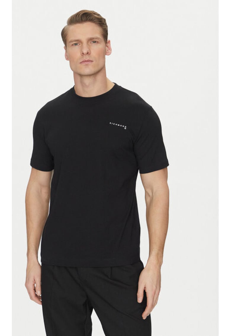 Tricou barbati - 304370748 - Bumbac - Negru