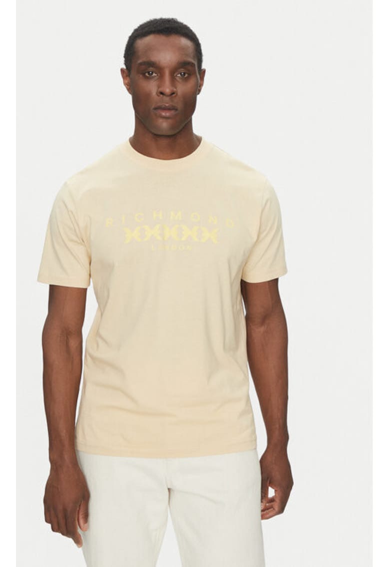 Tricou barbati - 305347879 - Bumbac - Bej